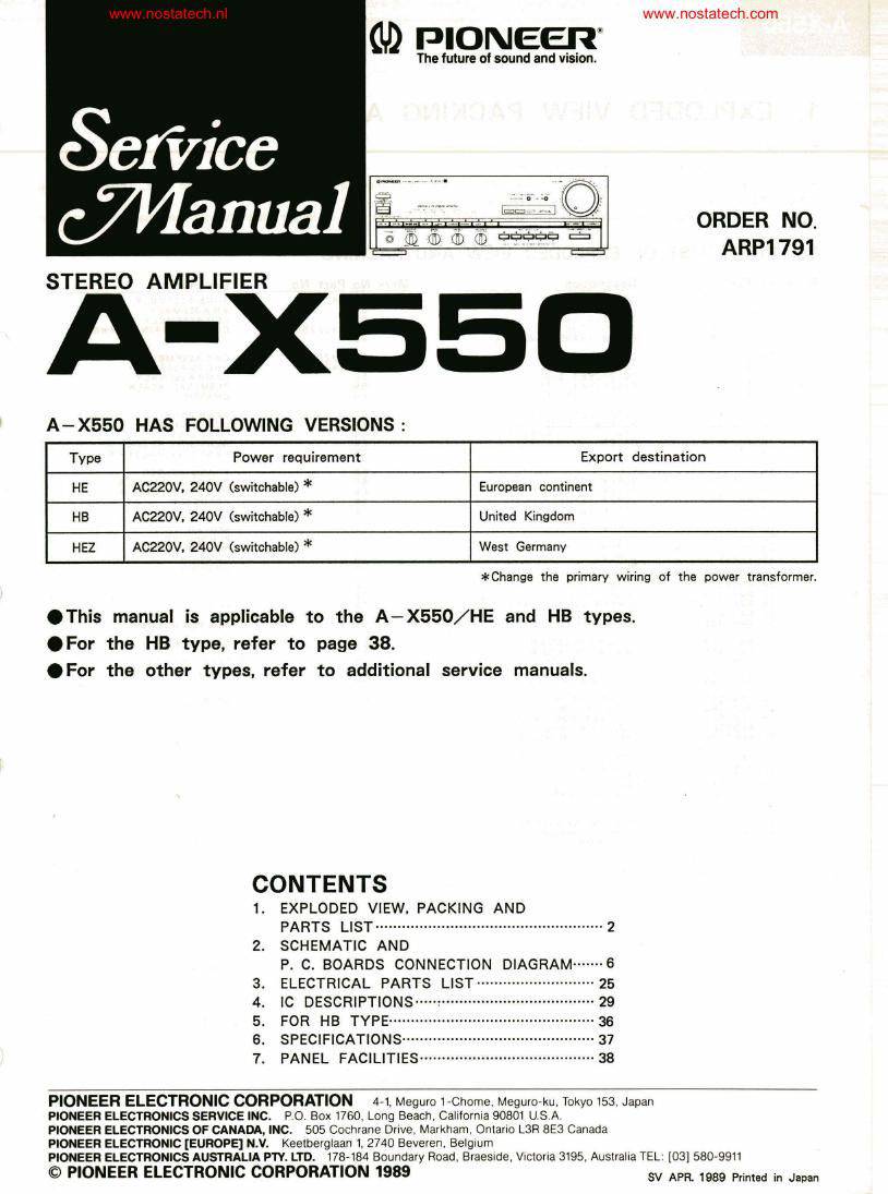 Pioneer A-X550