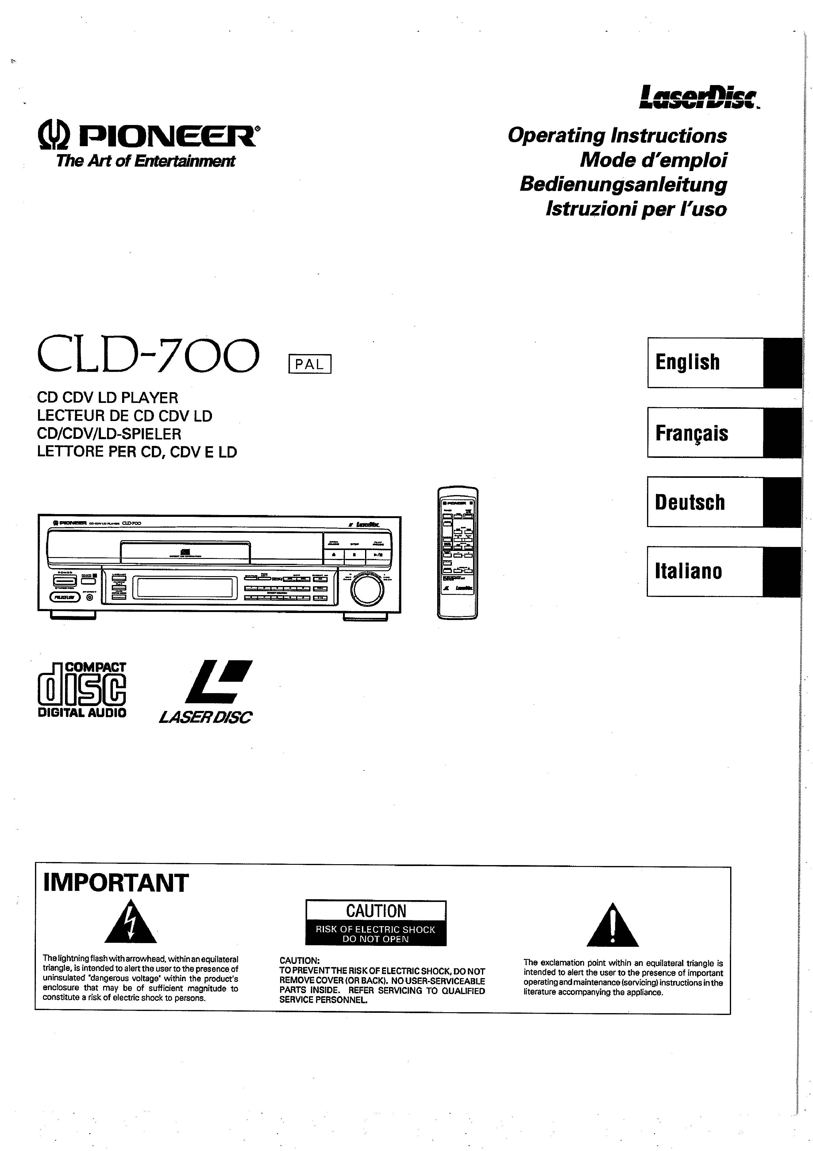 Pioneer CLD-700