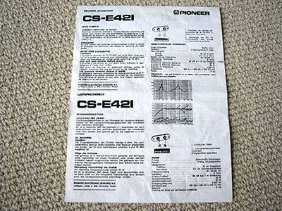 Pioneer CS-E421
