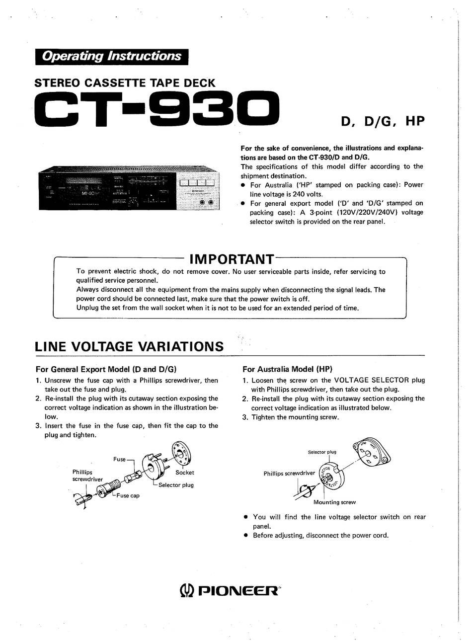 Pioneer CT-930
