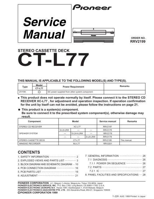 Pioneer CT-L77