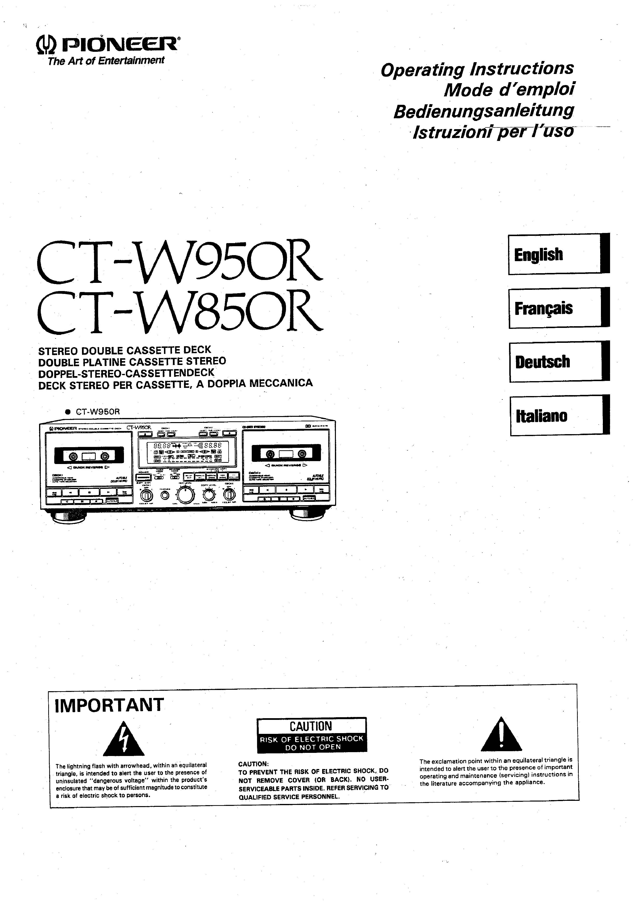 Pioneer CT-W950R