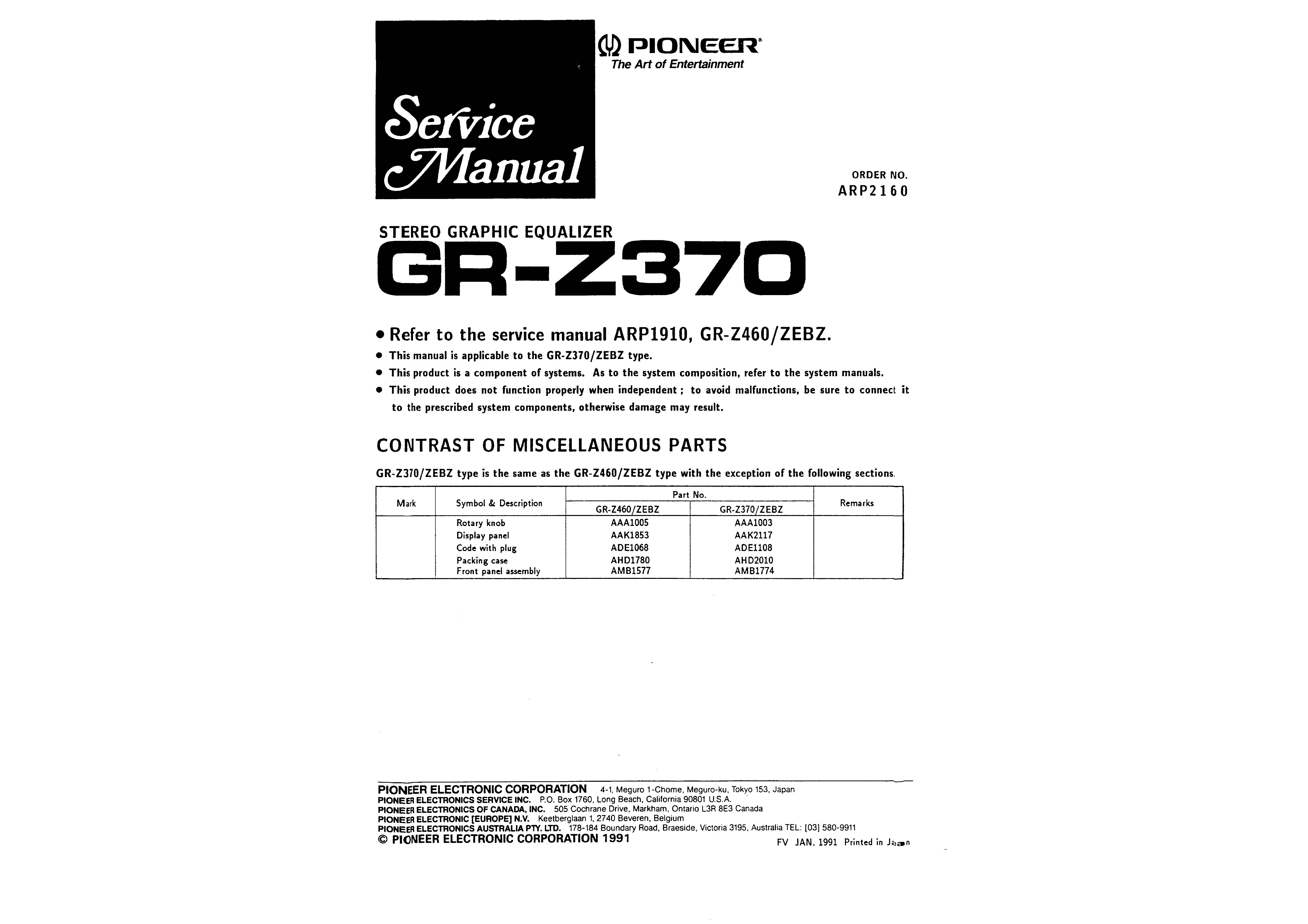 Pioneer GR-Z370