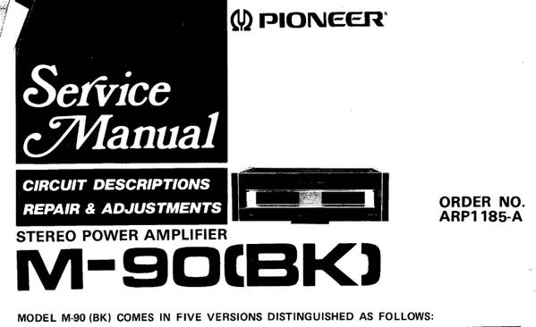 Pioneer M-90 (BK)
