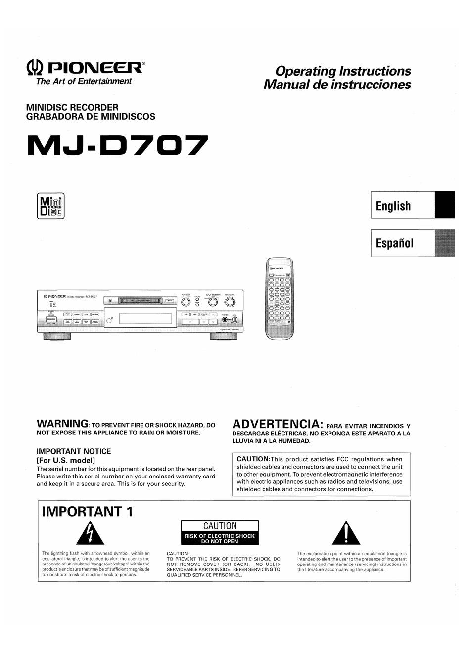 Pioneer MJ-D707