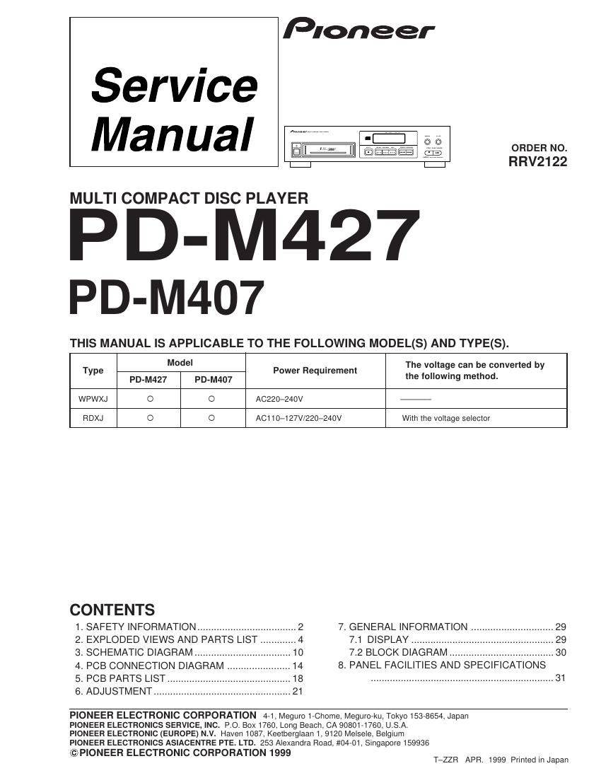 Pioneer PD-M407