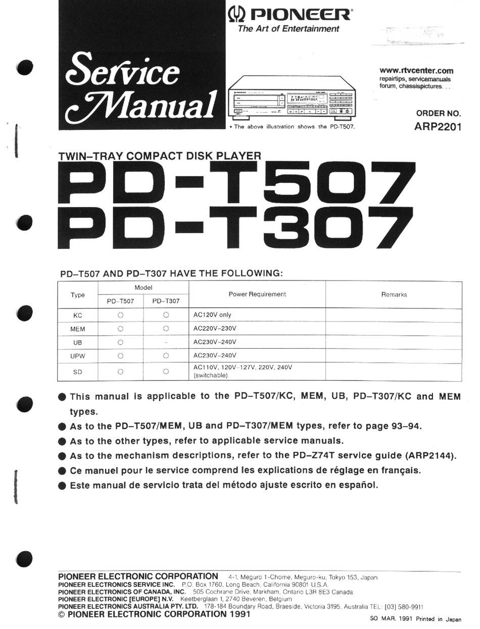 Pioneer PD-T507