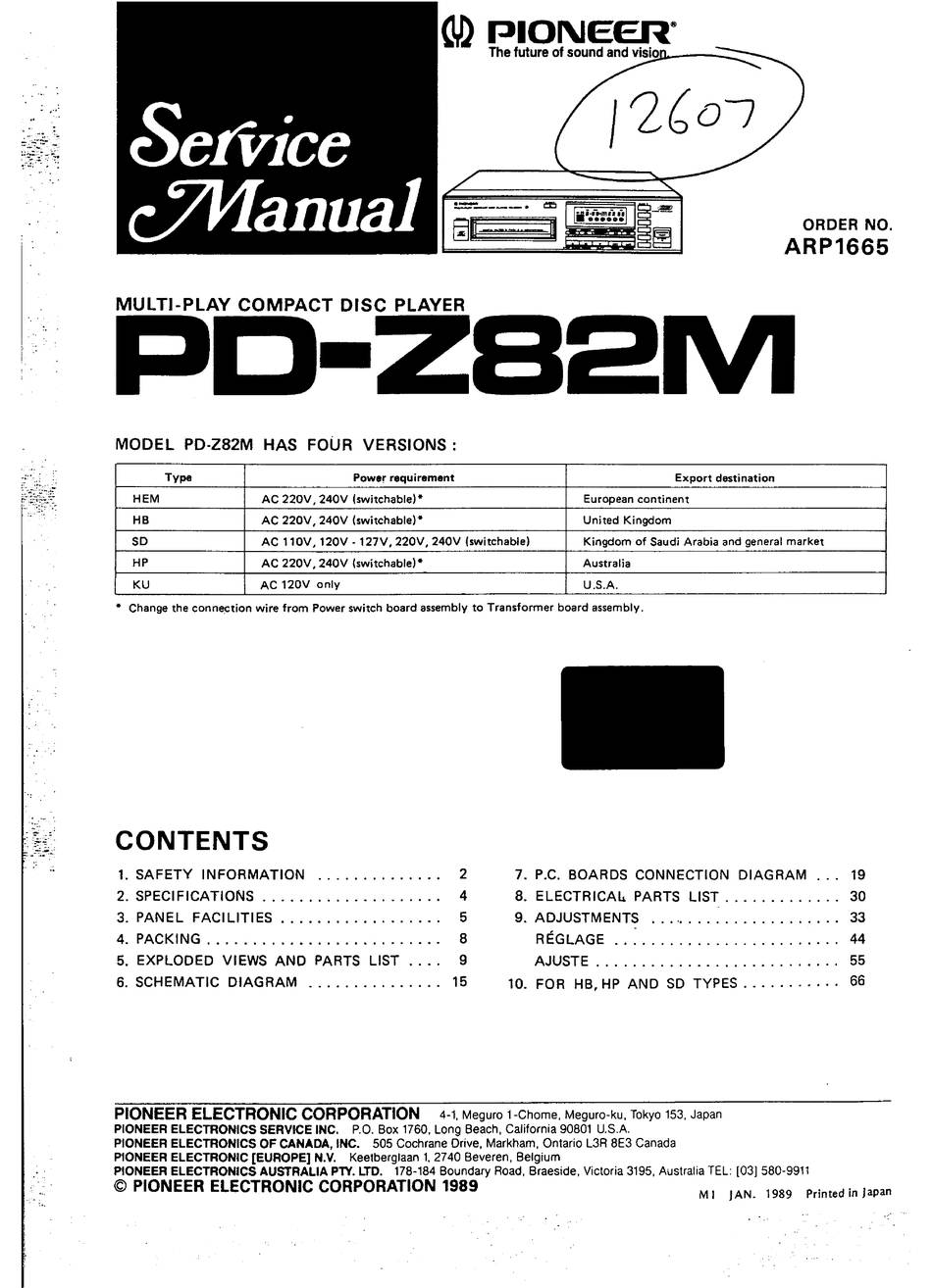 Pioneer PD-Z82M