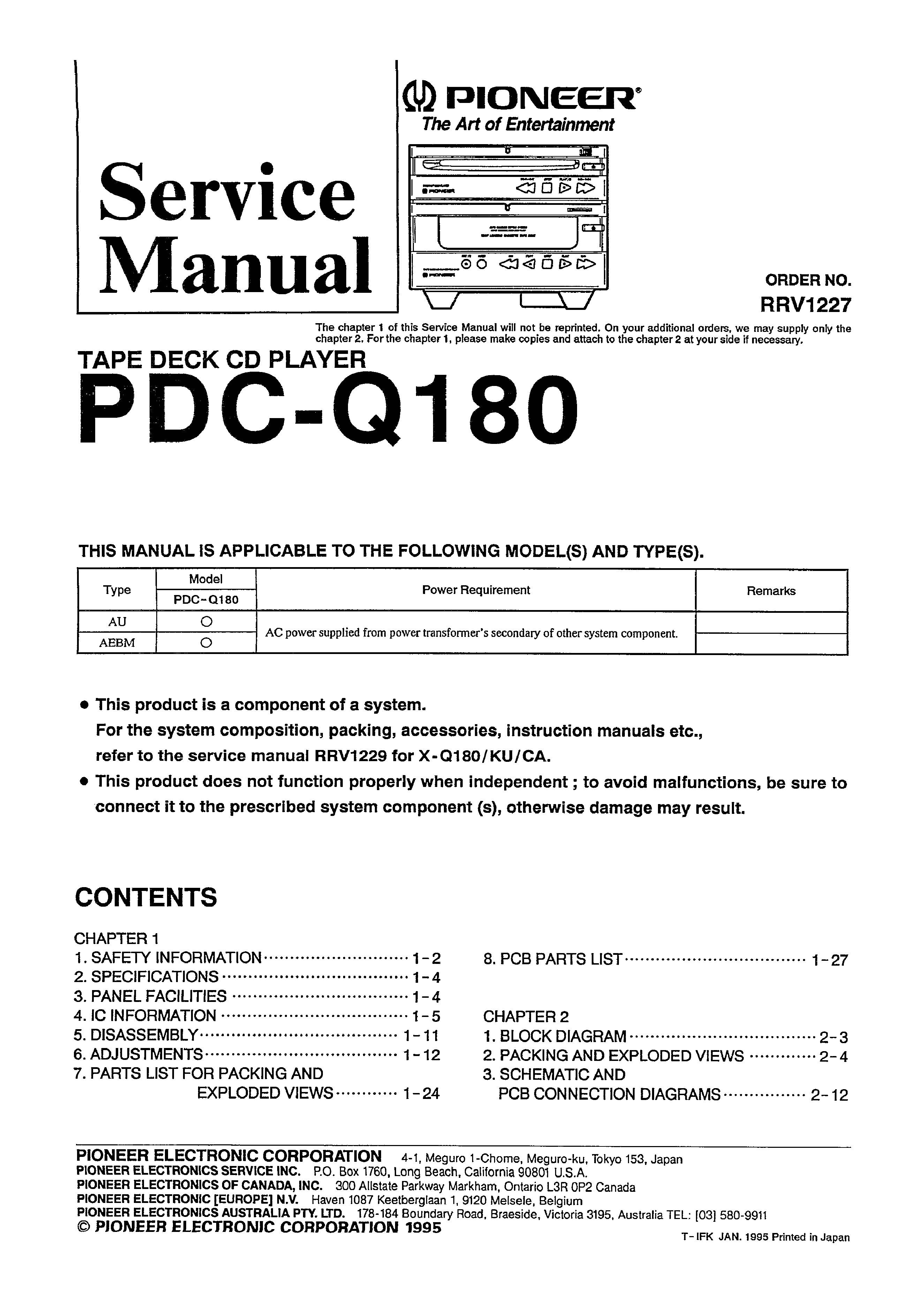 Pioneer PDC-Q180