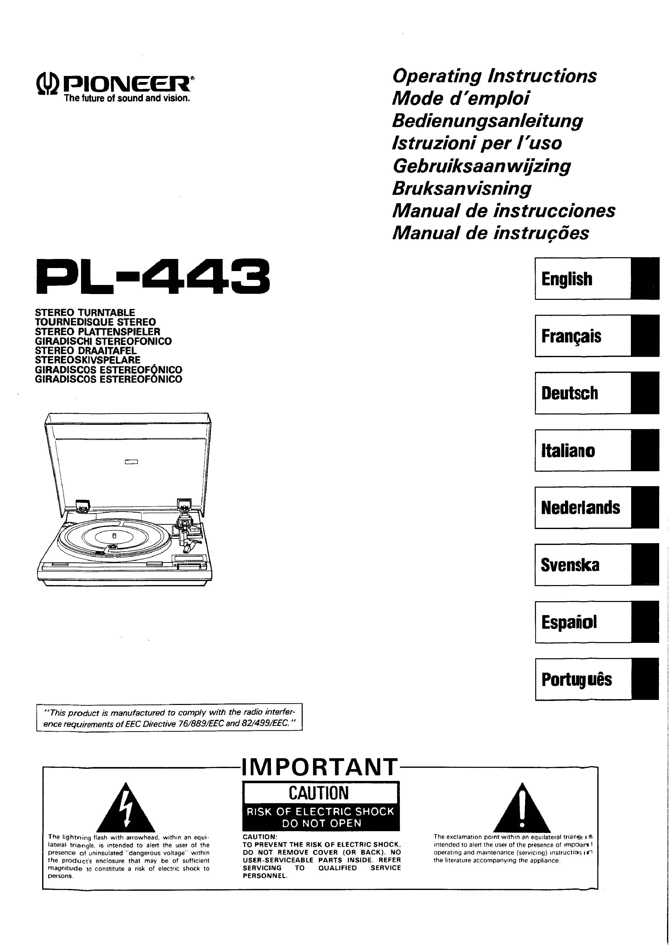 Pioneer PL-443