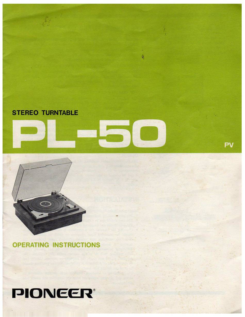 Pioneer PL-50 PV