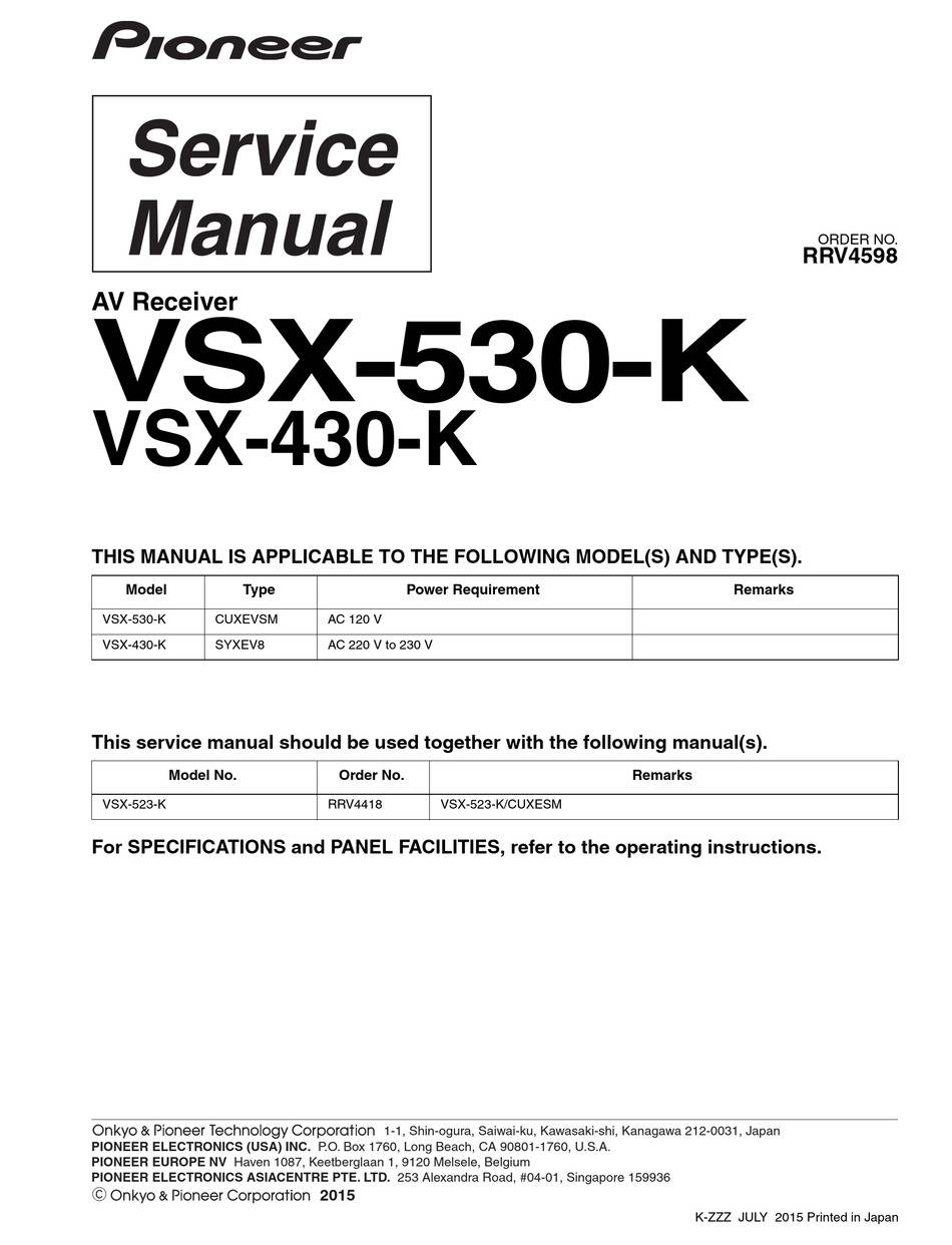 Pioneer VSX-430