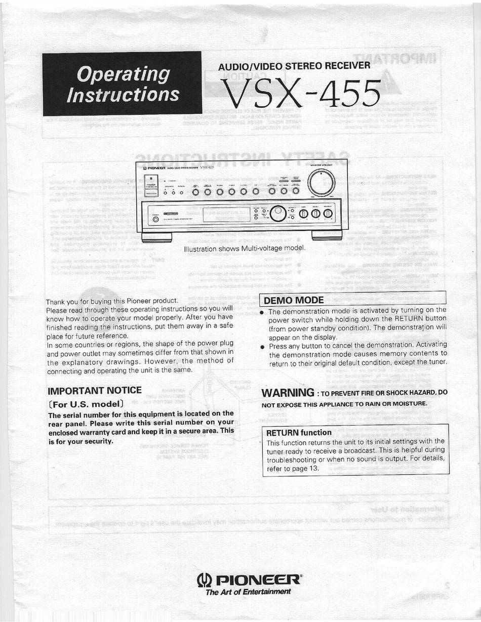 Pioneer VSX-455