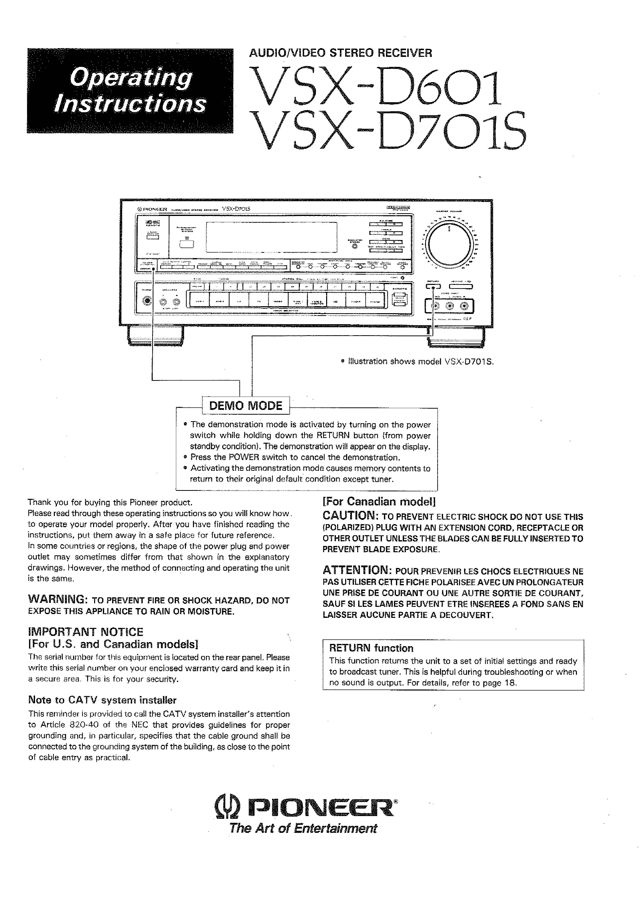 Pioneer VSX-D701S