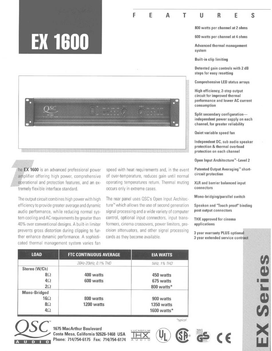 QSC EX 1600
