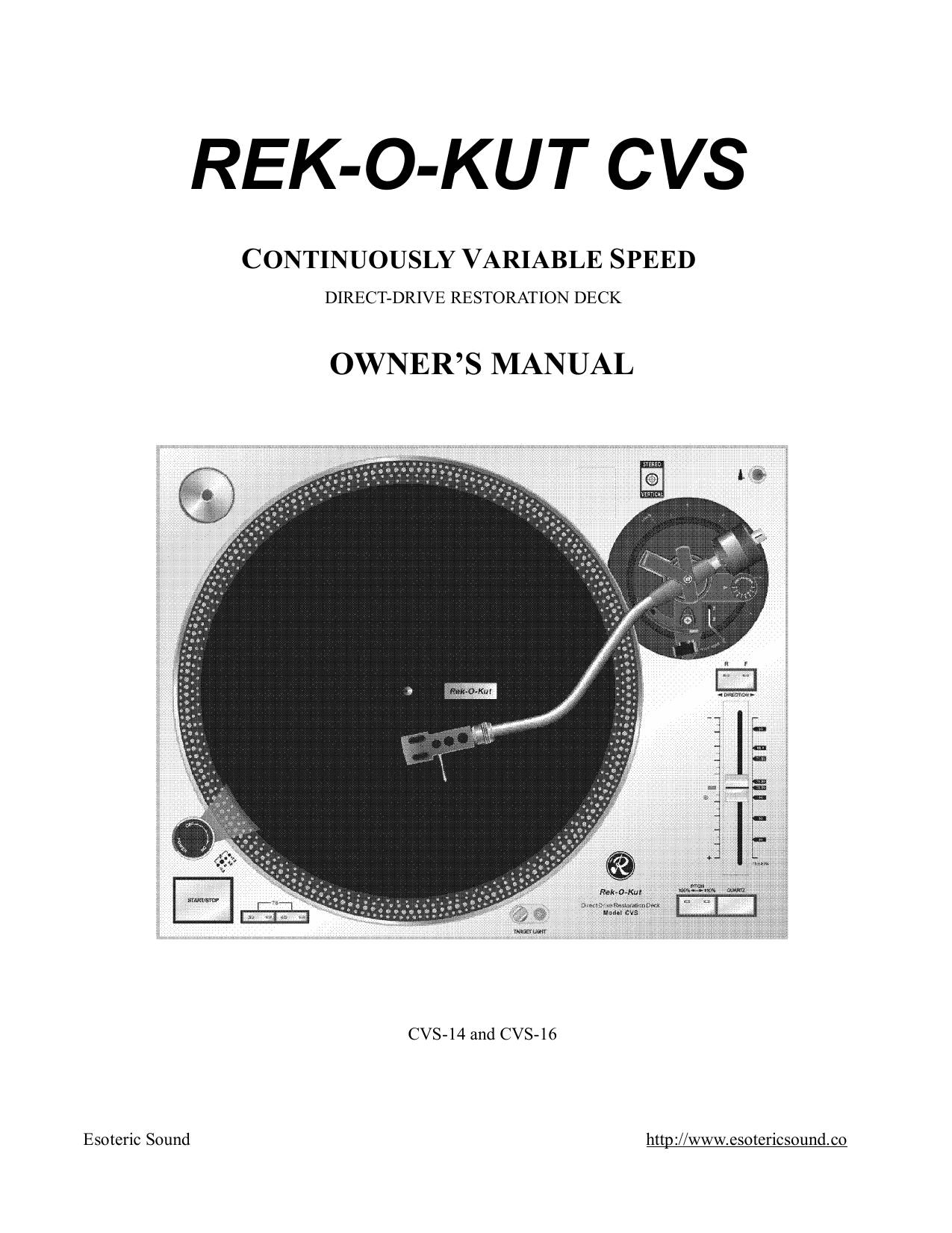 Rek-O-Kut CVS-14