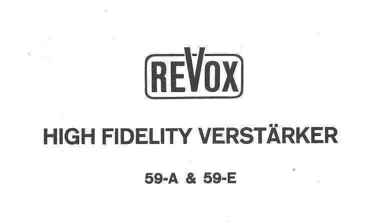 Revox 59-A