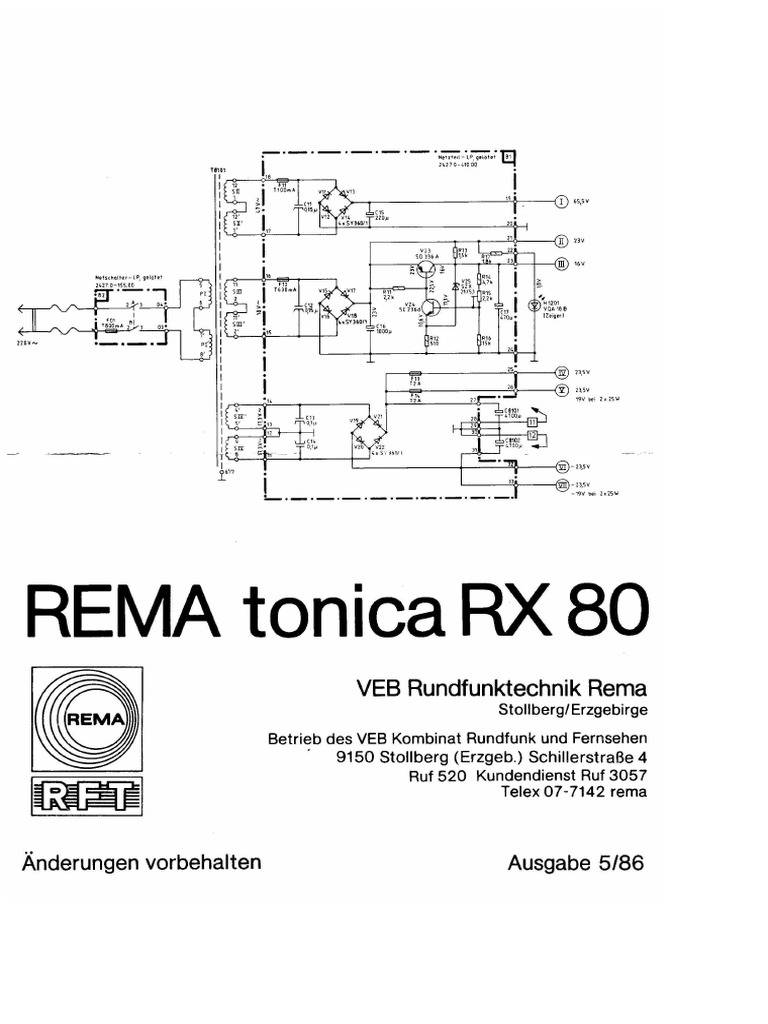 RFT Rema Tonica RX 80