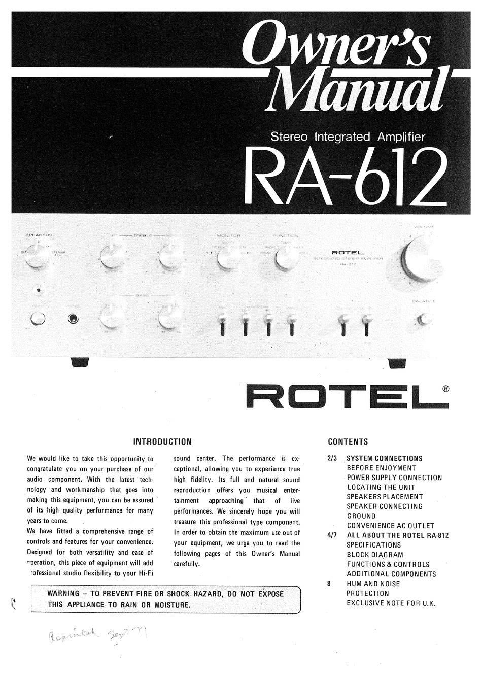Rotel RA-612
