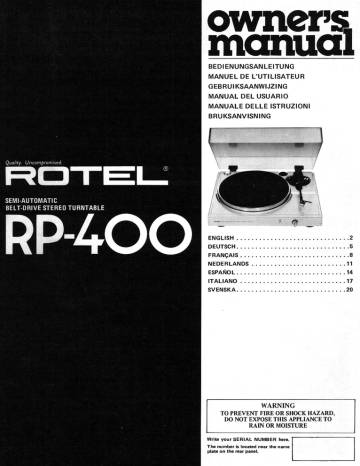 Rotel RP400