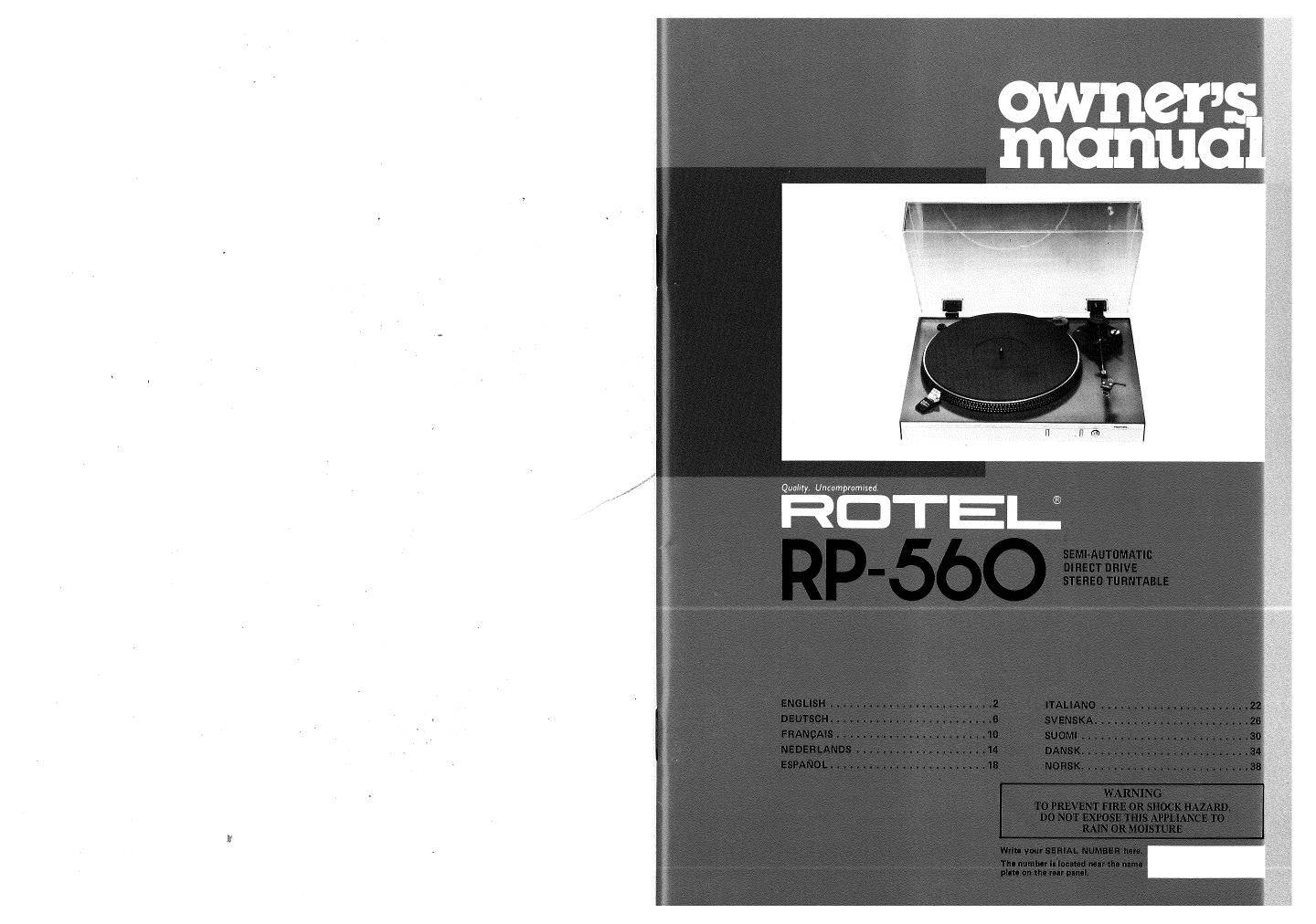 Rotel RP560