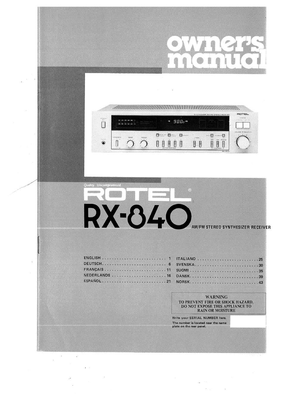 Rotel RX-840