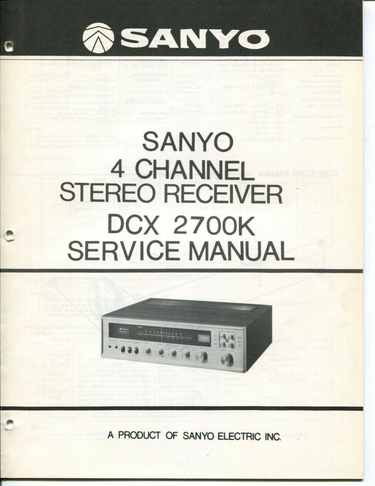 Sanyo DCX-2700K