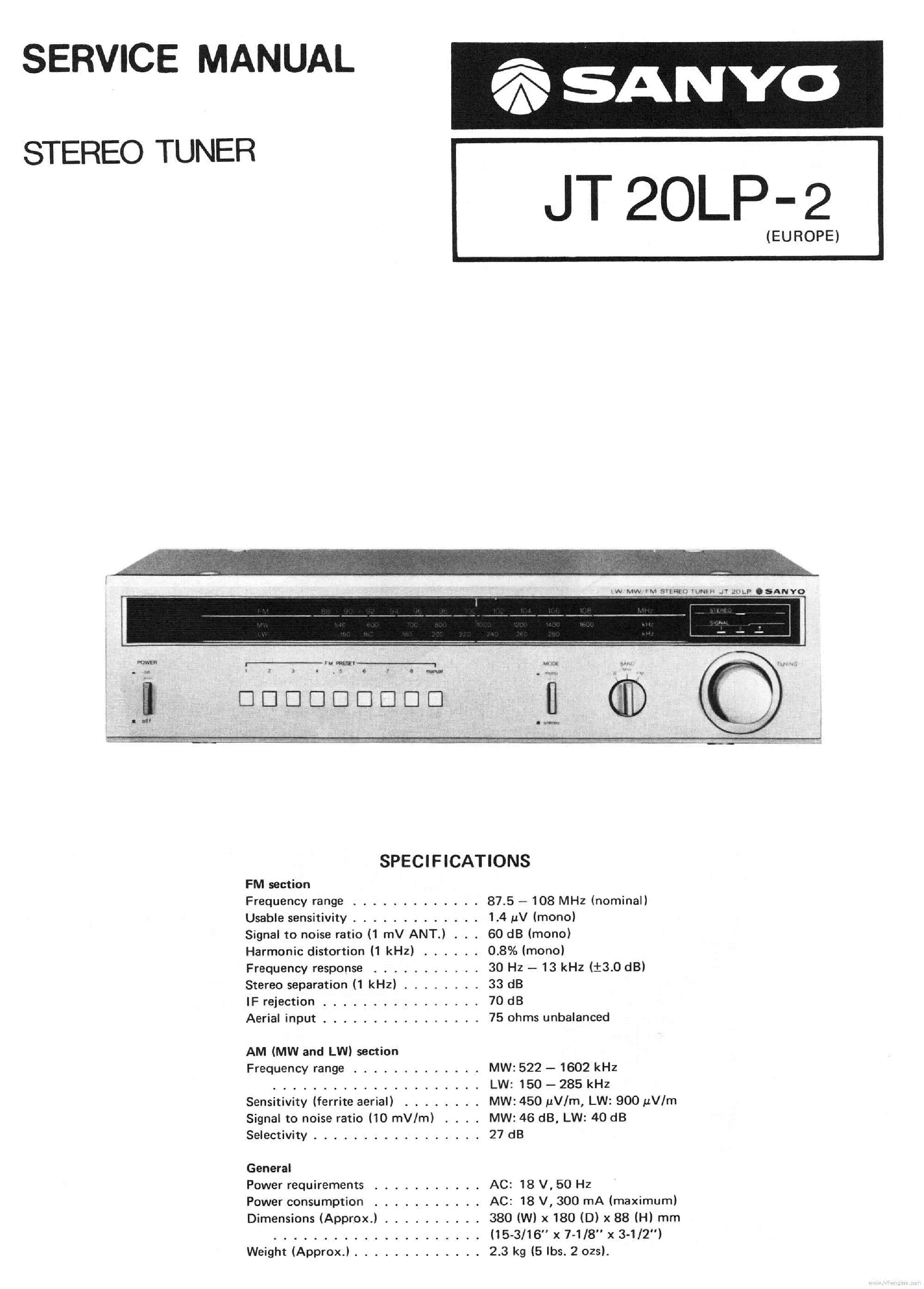 Sanyo JT-20LP (LP-2)