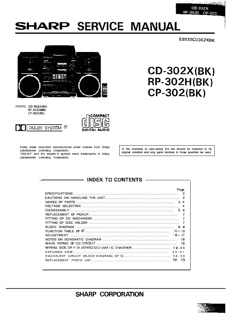 Sharp CD-302X