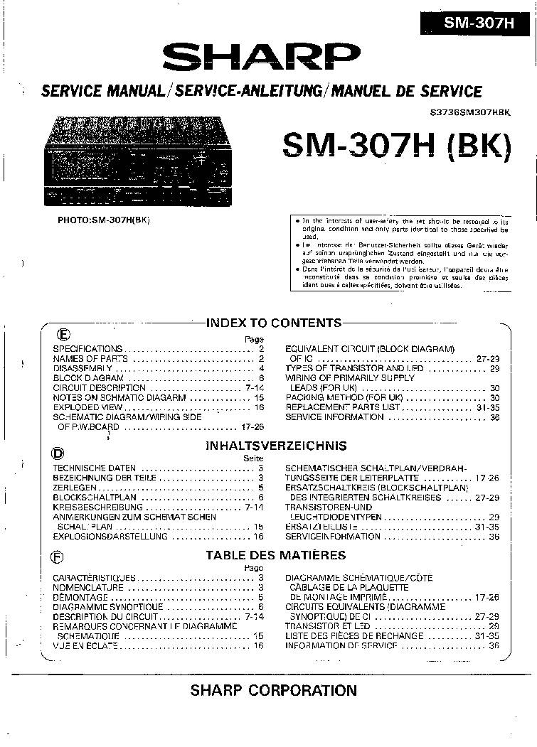 Sharp SM-307