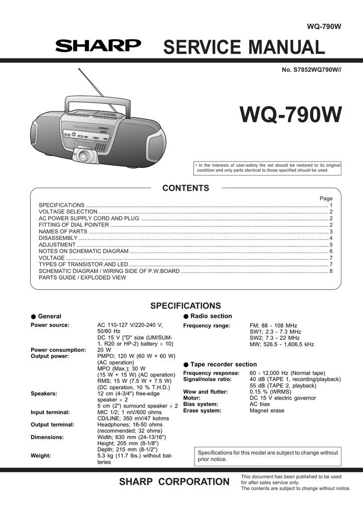 Sharp WQ-740W