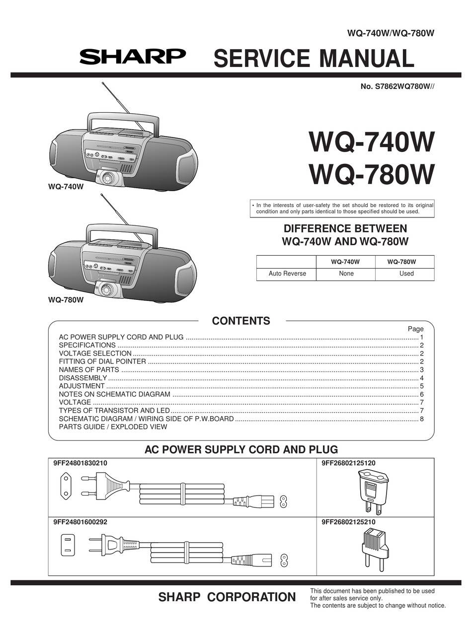 Sharp WQ-740W