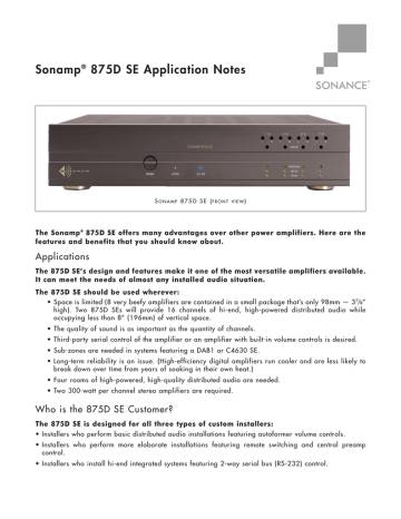 Sonance Sonamp 875D (mkII)