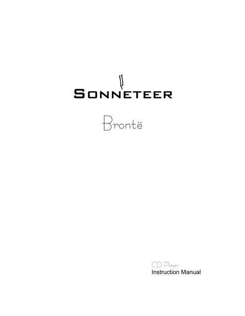 Sonneteer Bronte CD