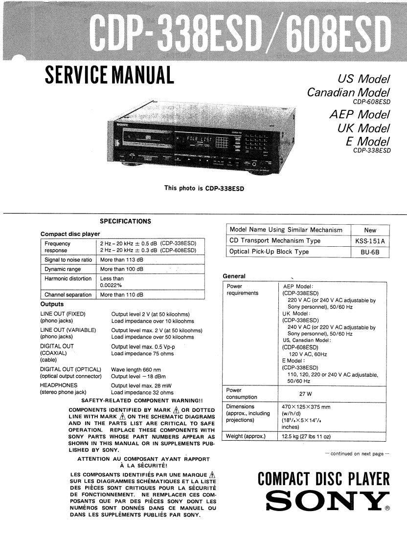 Sony CDP-608ES (ESD)