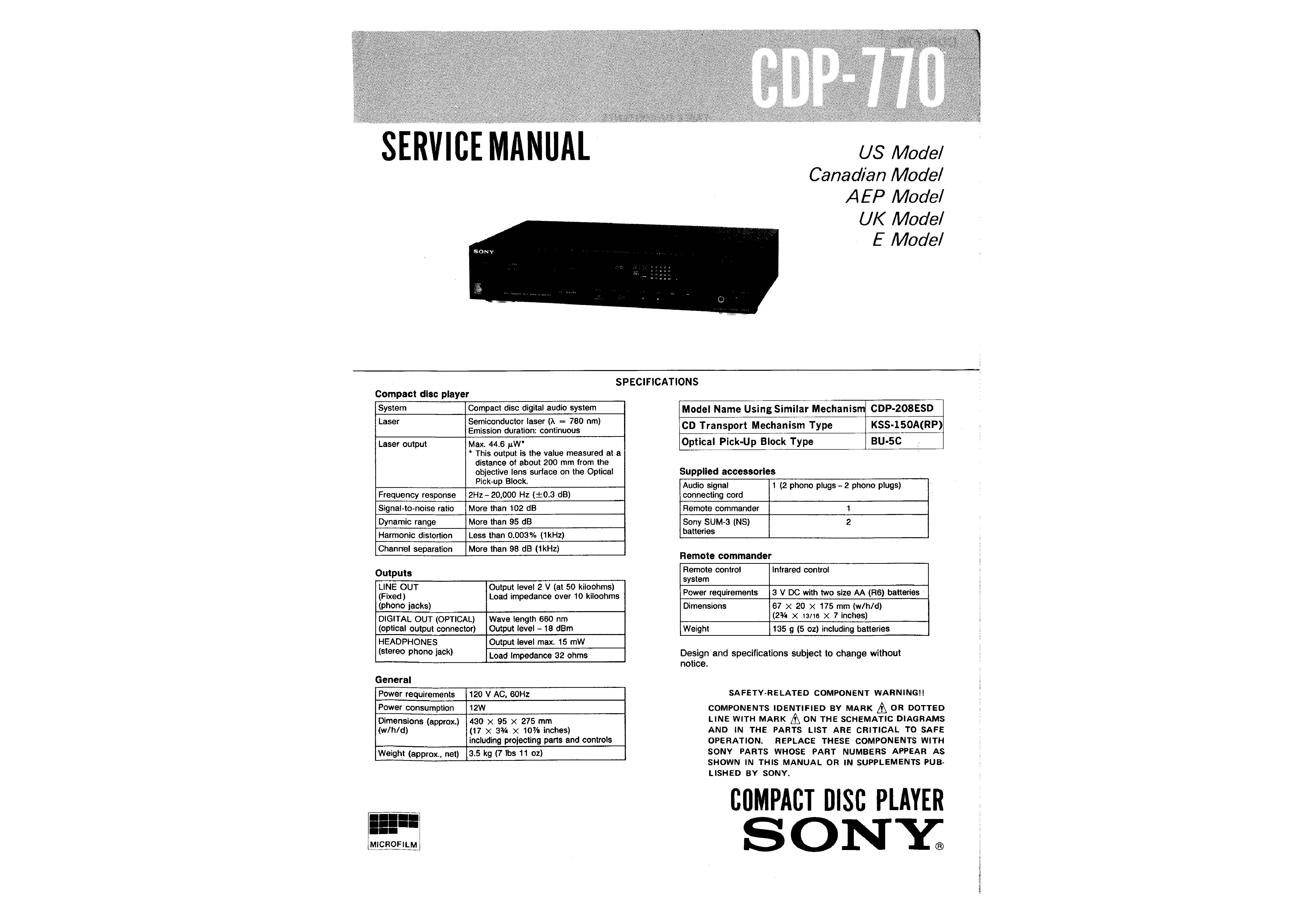 Sony CDP-770