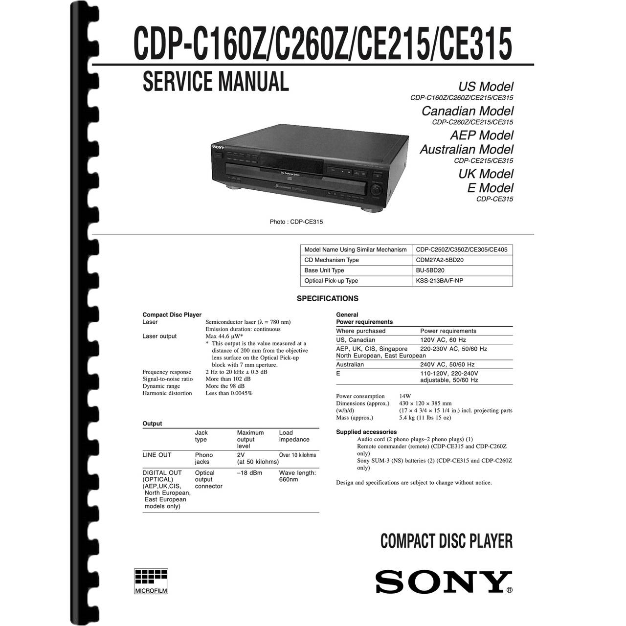 Sony CDP-C260Z