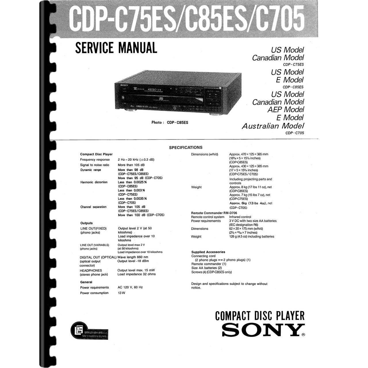 Sony CDP-C705