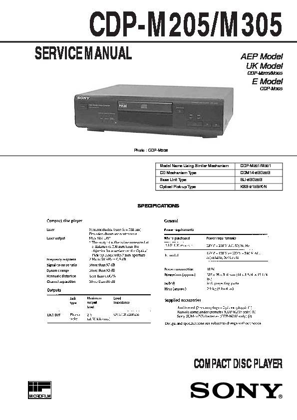 Sony CDP-M305