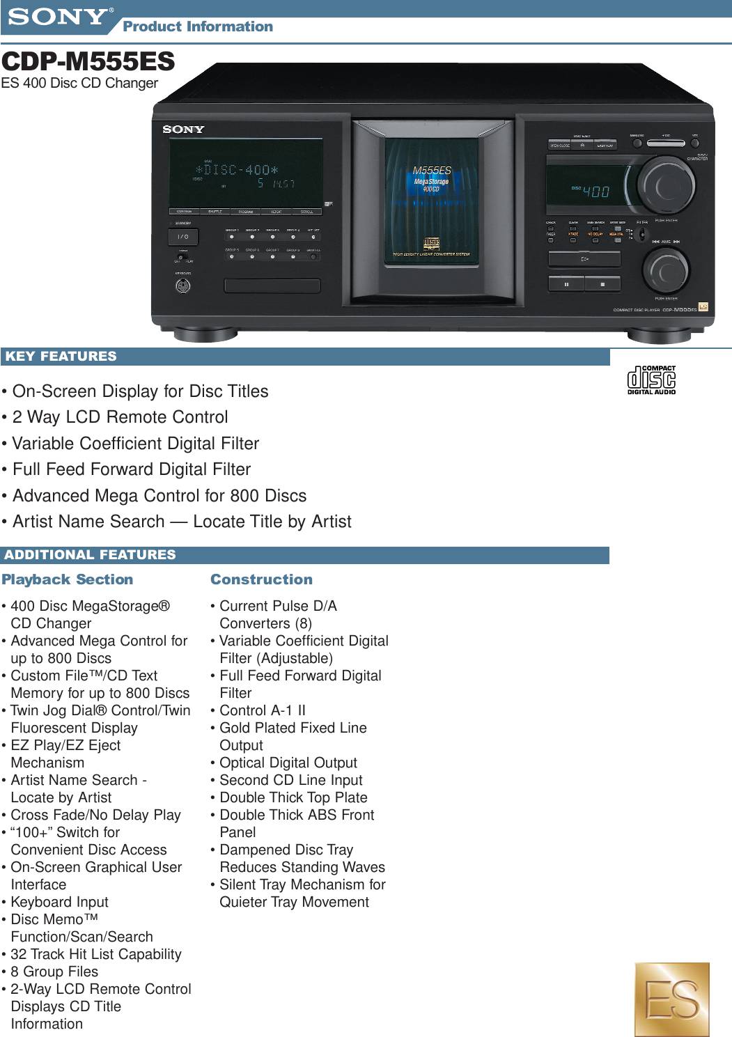 Sony CDP-M555ES