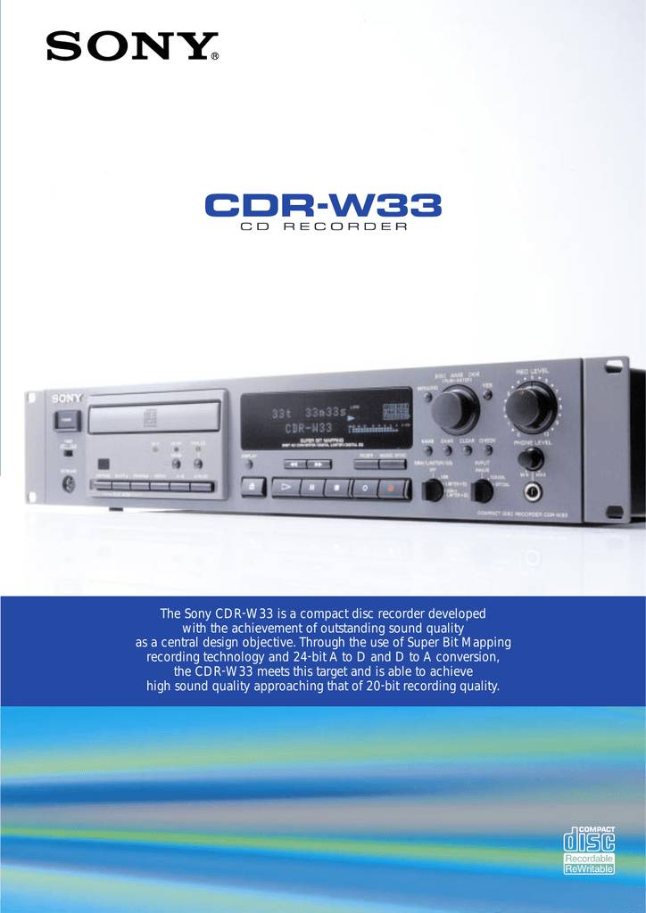 Sony CDR-W33