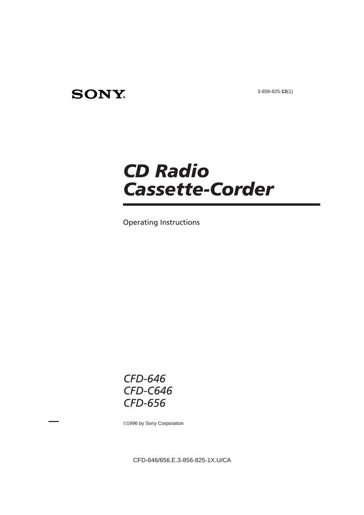 Sony CFD-656