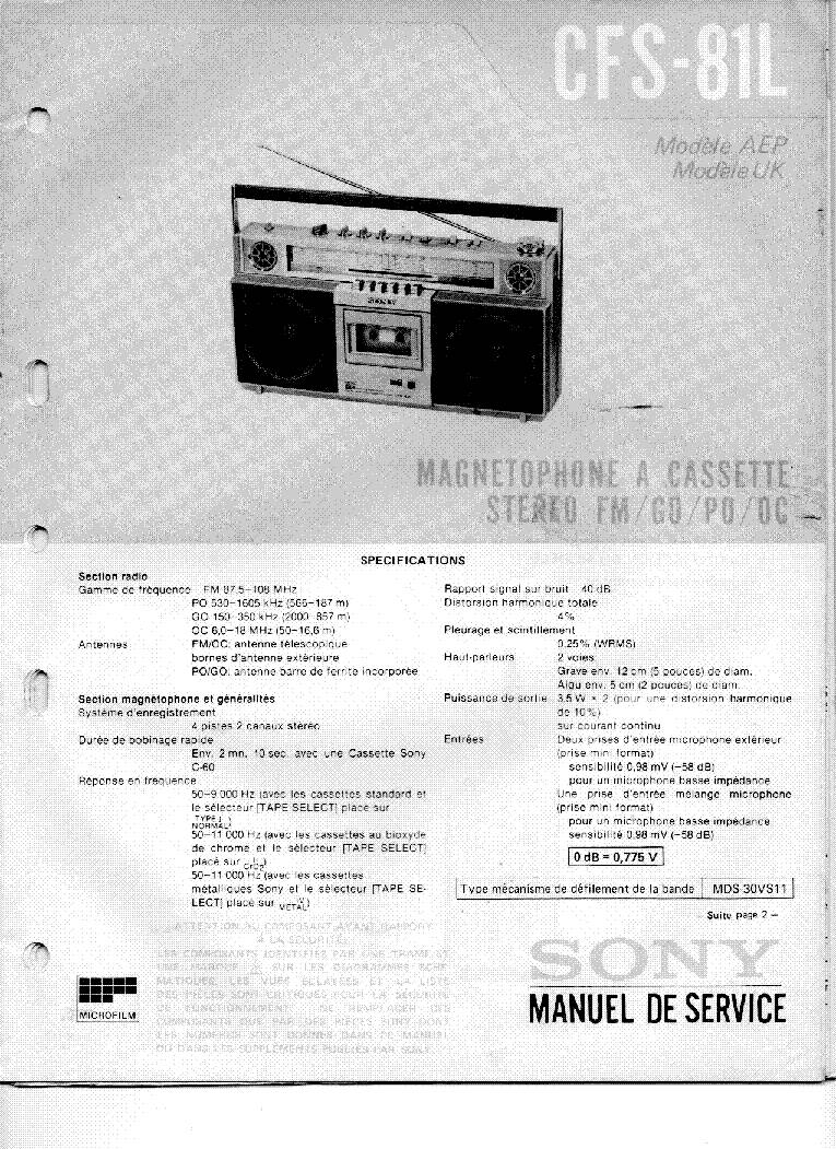Sony CFS-81