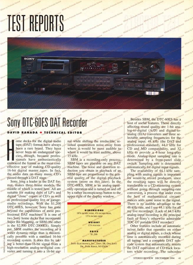 Sony DTC-60ES