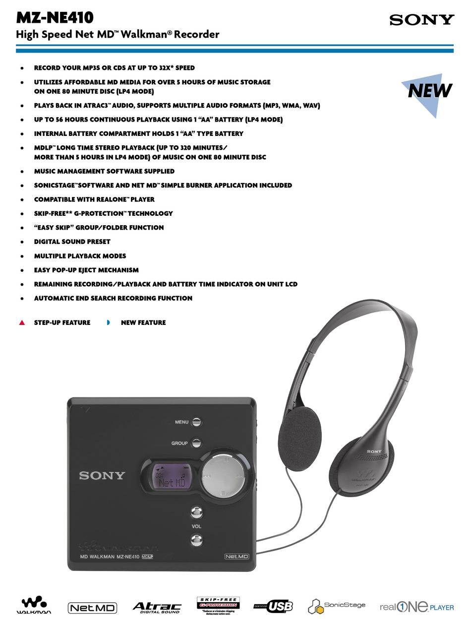 Sony MZ-NE410