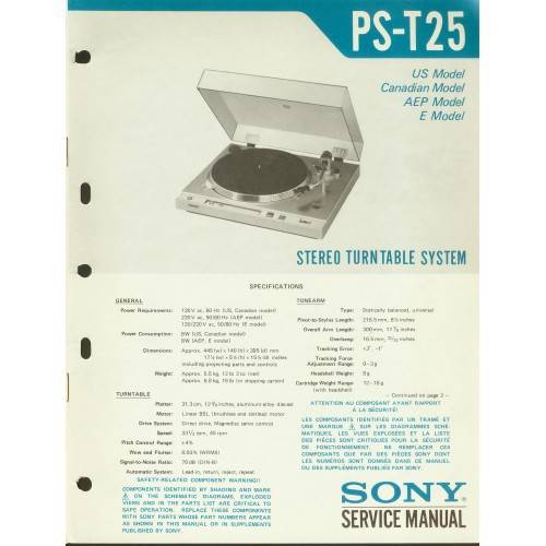 Sony PS-T25