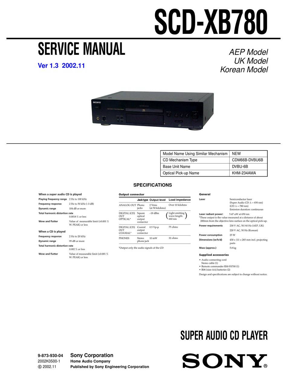Sony SCD-XB780
