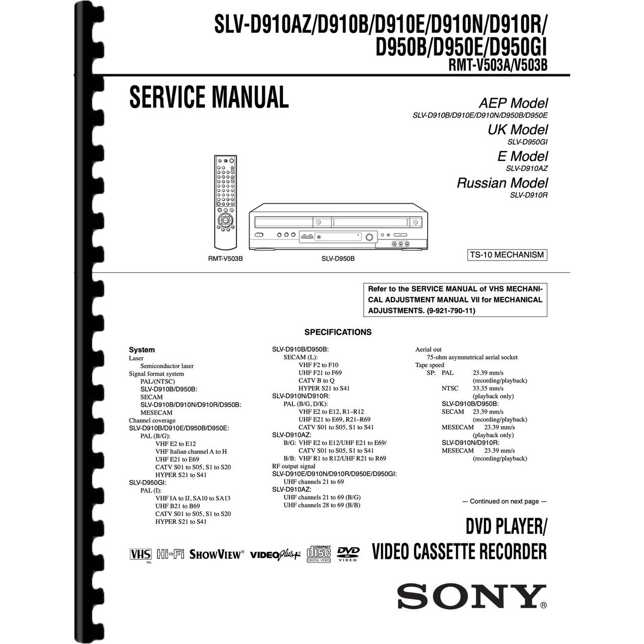 Sony SLV-D910