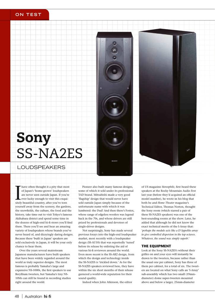 Sony SS-NA2ES