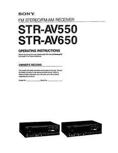 Sony STR-AV650